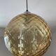 Vintage 70s smoked glass ball pendant light