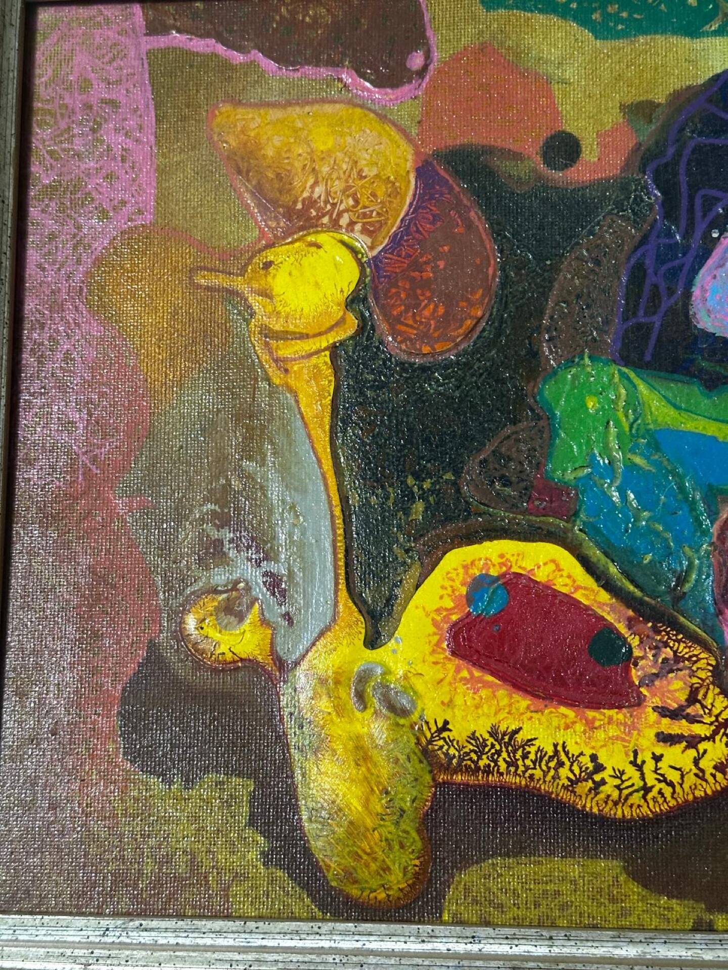Bernard Ledain (1944–2024) – Abstract painting mixed media on canvas