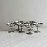 Set of 6 vintage stainless steel bowls