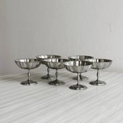 Lot de 6 coupelles vintage en inox