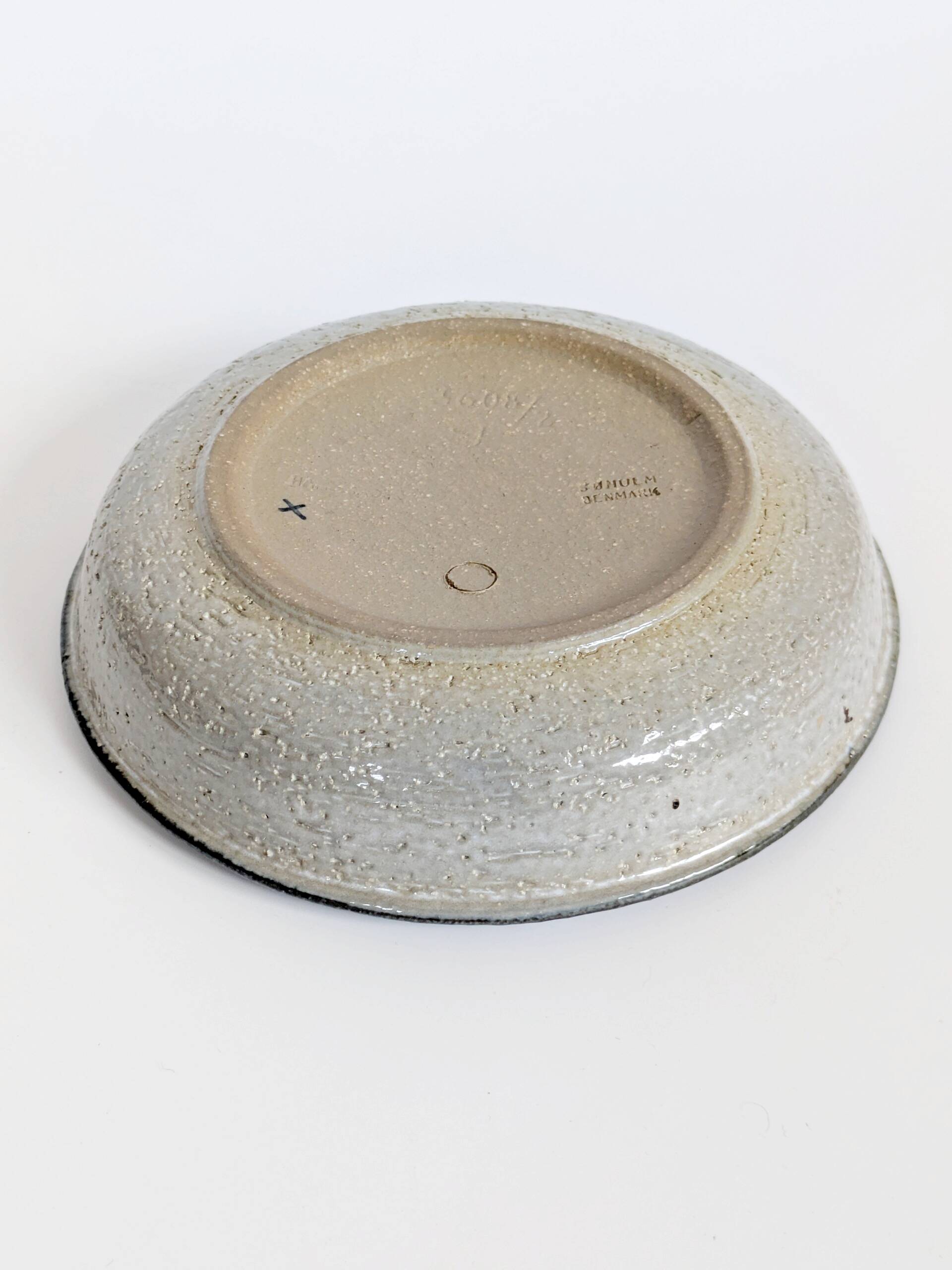 Vintage Søholm Denmark blue stoneware ceramic mid-century bowl