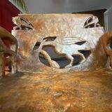 African tribal ensemble of 4 pieces of furniture for dignitaries of the Kingdom of Dahomey, Benin.