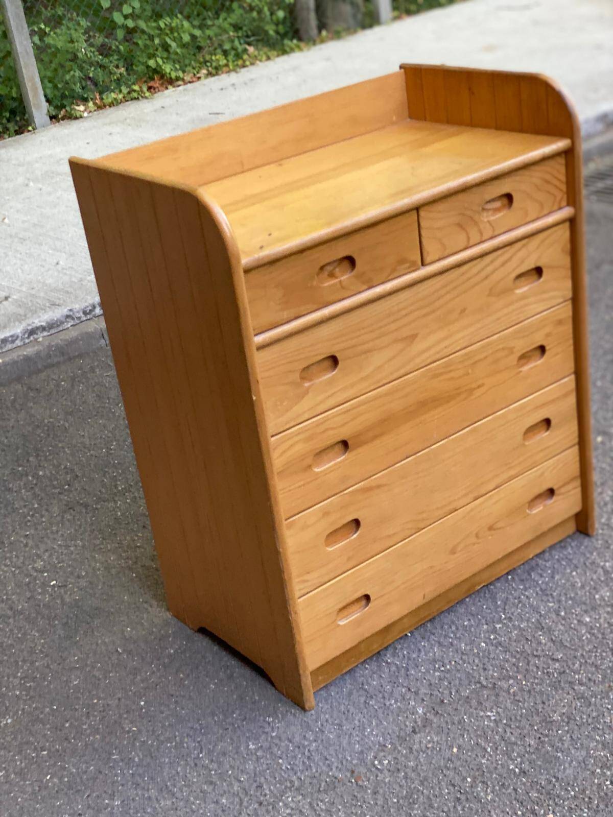Commode scandinave à 6 tiroirs avec table à langer des années 70