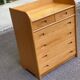 Commode scandinave à 6 tiroirs avec table à langer des années 70