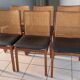 Suite of 6 vintage Scandinavian teak chairs 1970