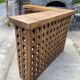 L-shaped walnut solid wood bar, professional furniture, bistro counter, reception.
