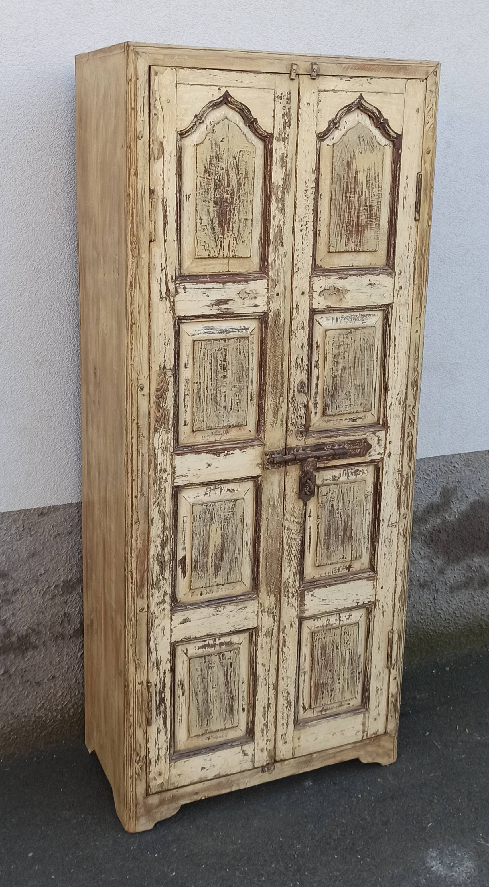 Old yellow wooden cabinet