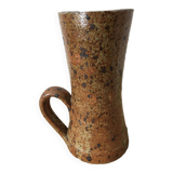 Pyrite stoneware jug vase with handle