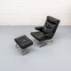 Fauteuil pivotant et ottoman Cor des années 1970