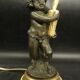 Faun lamp in Clodion style, Louis XVI, early 1900s - gilded and patinated bronze.