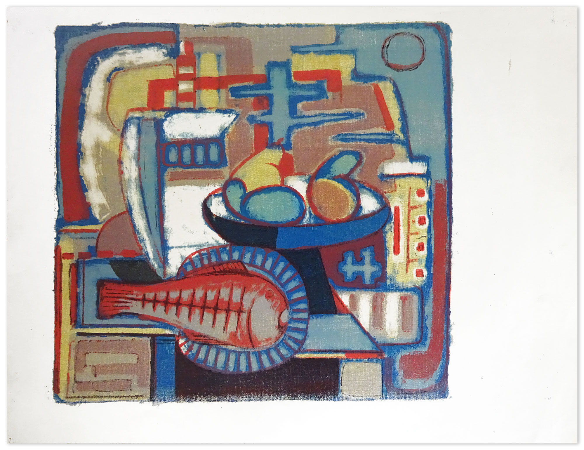 Mid-century Modern German lithograph