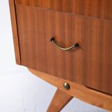 Scandinavian chest of drawers with metal handles