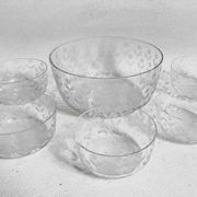 Salad bowl and 5 cut crystal cups from the 1950s.