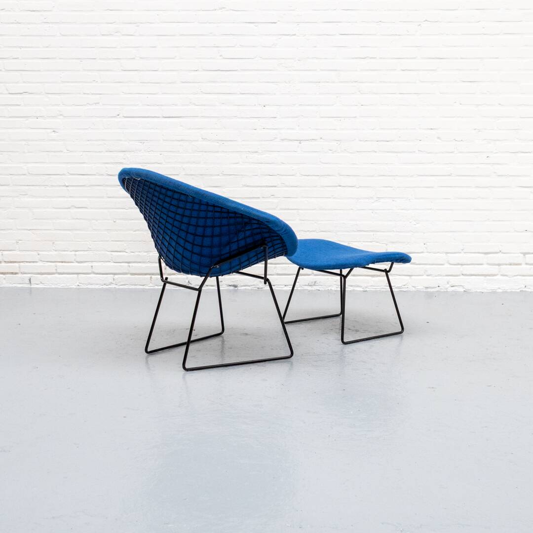 Diamond Armchair & Hocker by Harry Bertoia for Knoll