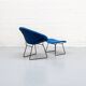 Diamond Armchair & Hocker by Harry Bertoia for Knoll
