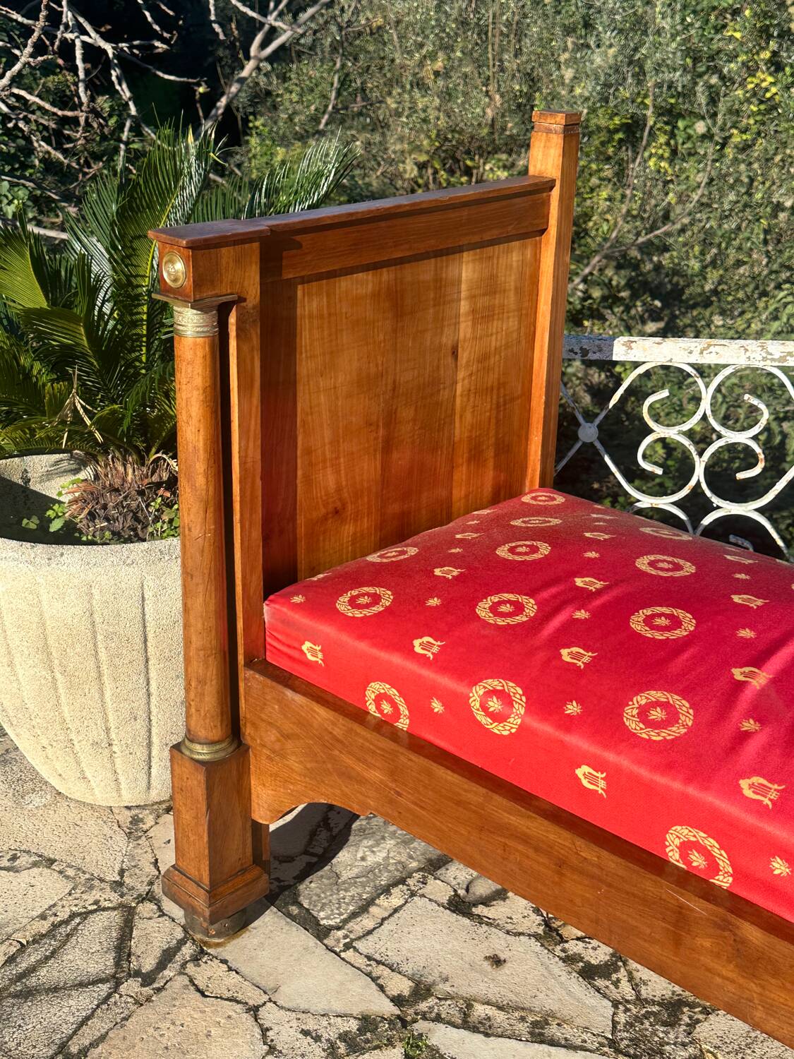 19th Century Empire Period Solid Walnut Daybed