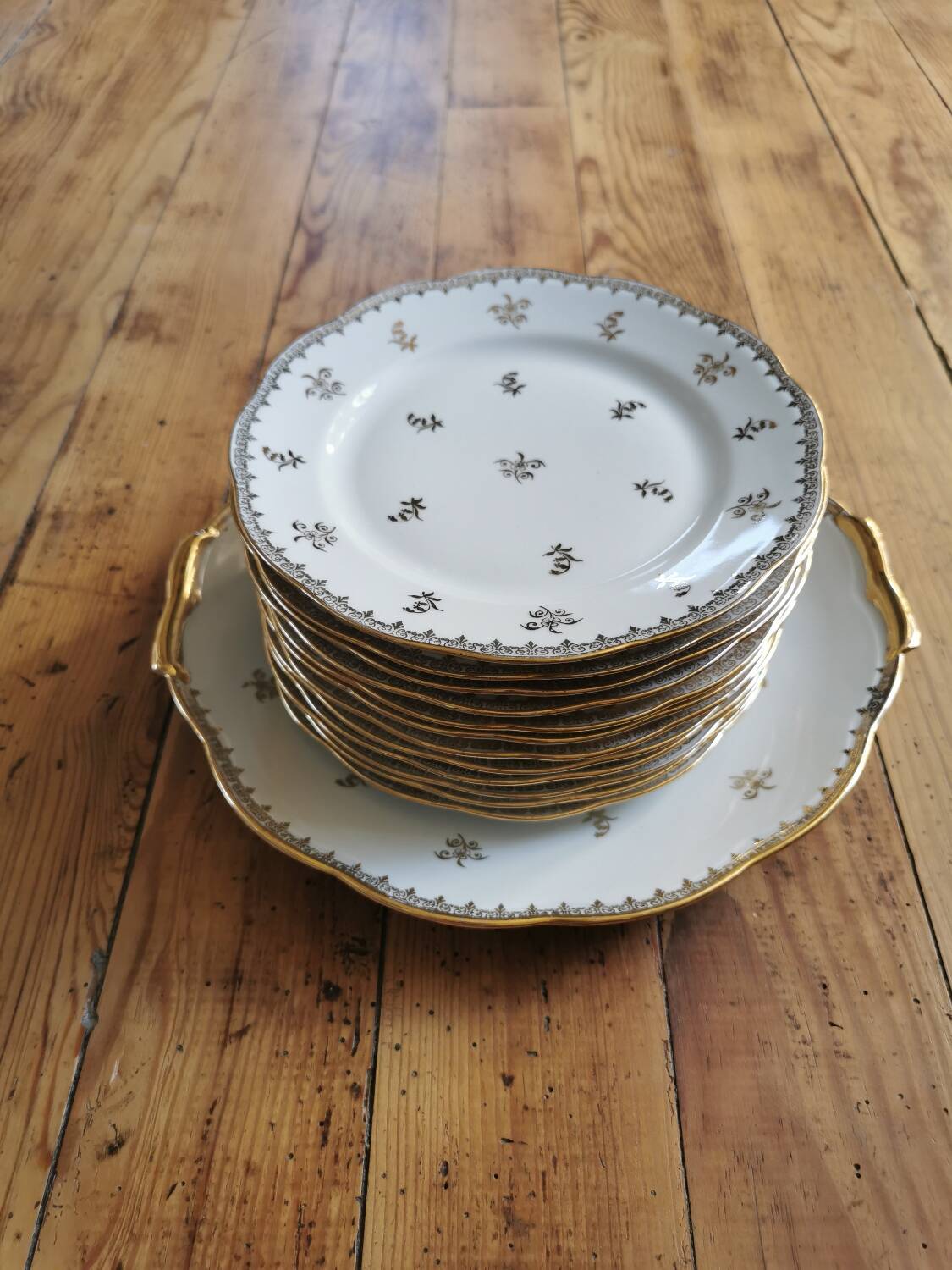 Vintage SFP porcelain dessert service