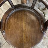 Edwardian swivel office chair in mahogany, 360° rotation.