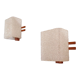 Pair of wall lamps 60s Scandinavian style teak and plexis granite