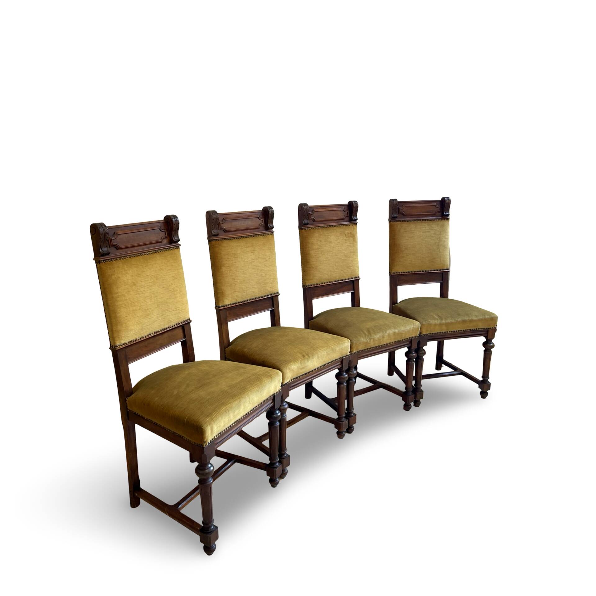 four Victorian dining chairs