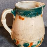 Antique dragonfly slip pitcher