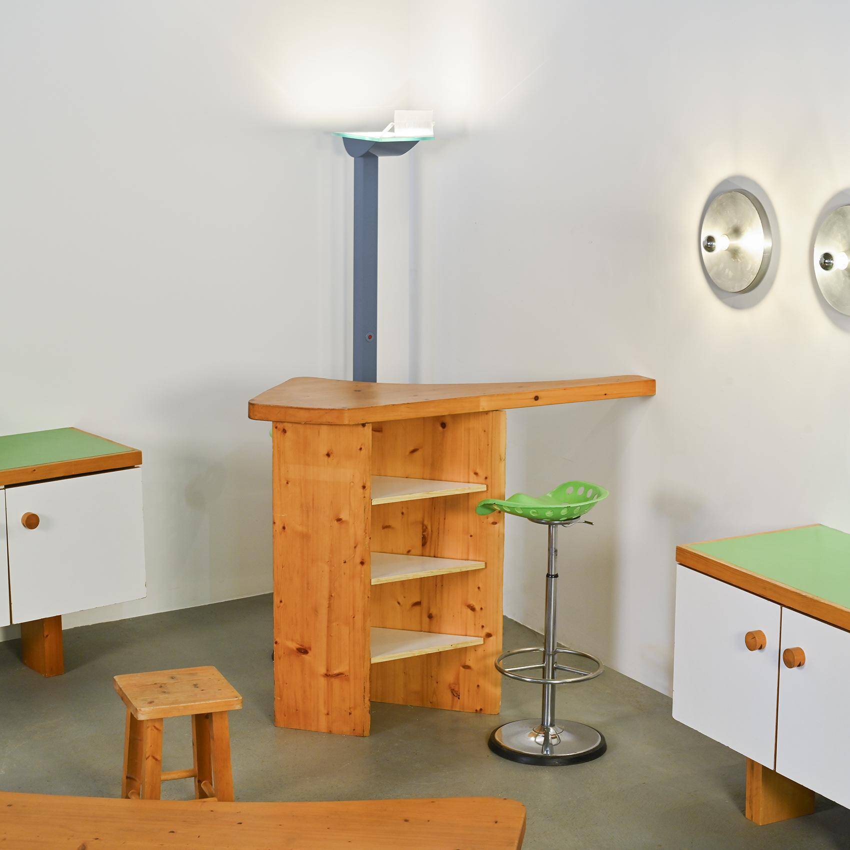 Bar by Charlotte Perriand, Aiguille Rouge Residence, Arc 2000, circa 1979