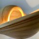 Table lamp in bronze and bamboo Dutch design