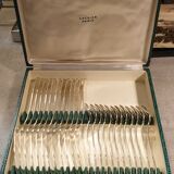 Silver metal fish service