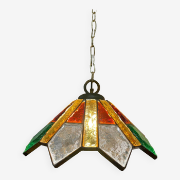 Poliarte pendant lamp by Longobard in murano glass, 1980s