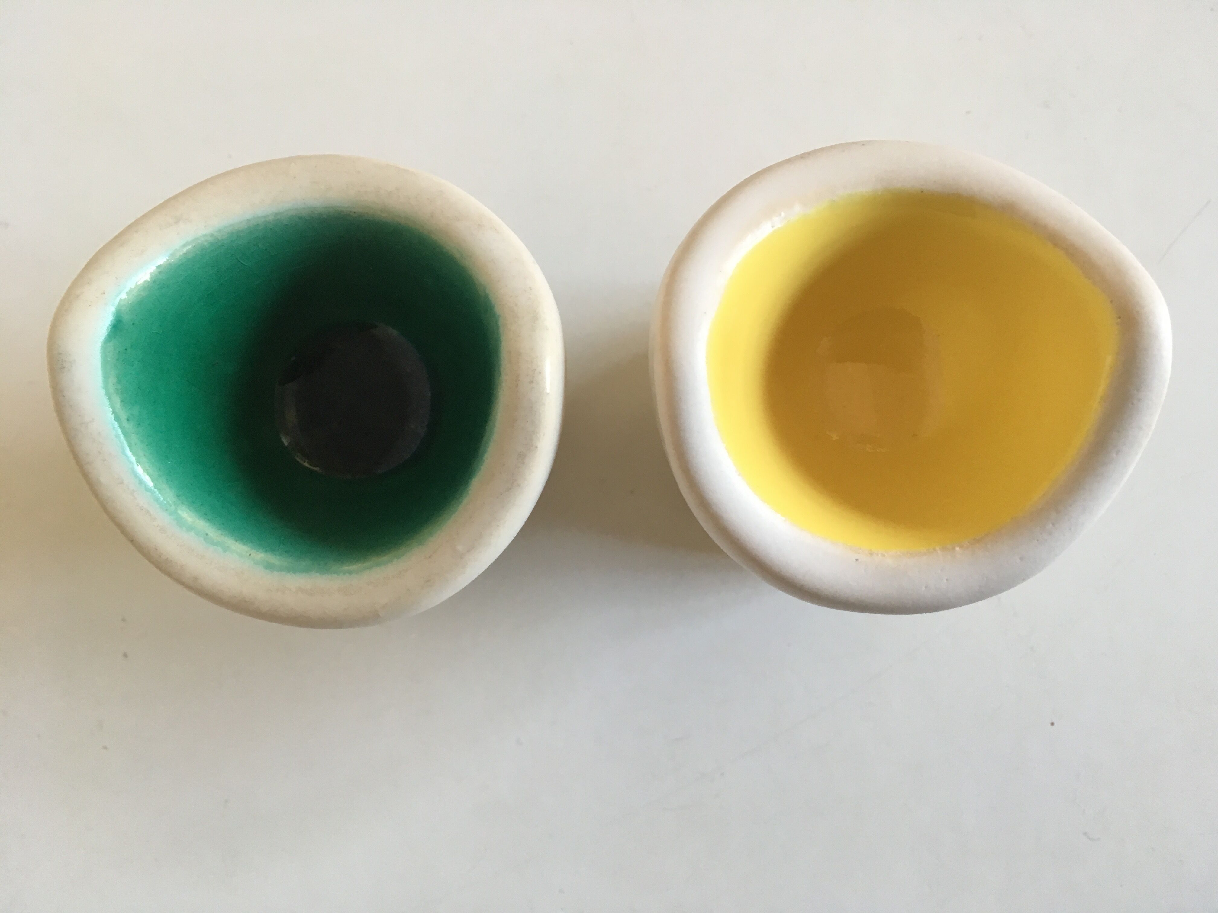 Pair of egg cups modernists workshop ceramic 50