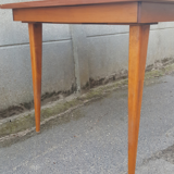 Dining table, formica, wooden feet, 50