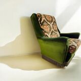 Fauteuil vintage vert mousse / fauteuil une place