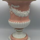 Medici VASE in enamelled earthenware with floral frieze decoration, signed and numbered