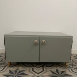 Antique low furniture restyled on wheels