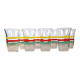 8 multicoloured vintage orangeade glasses from the 60s/70s.