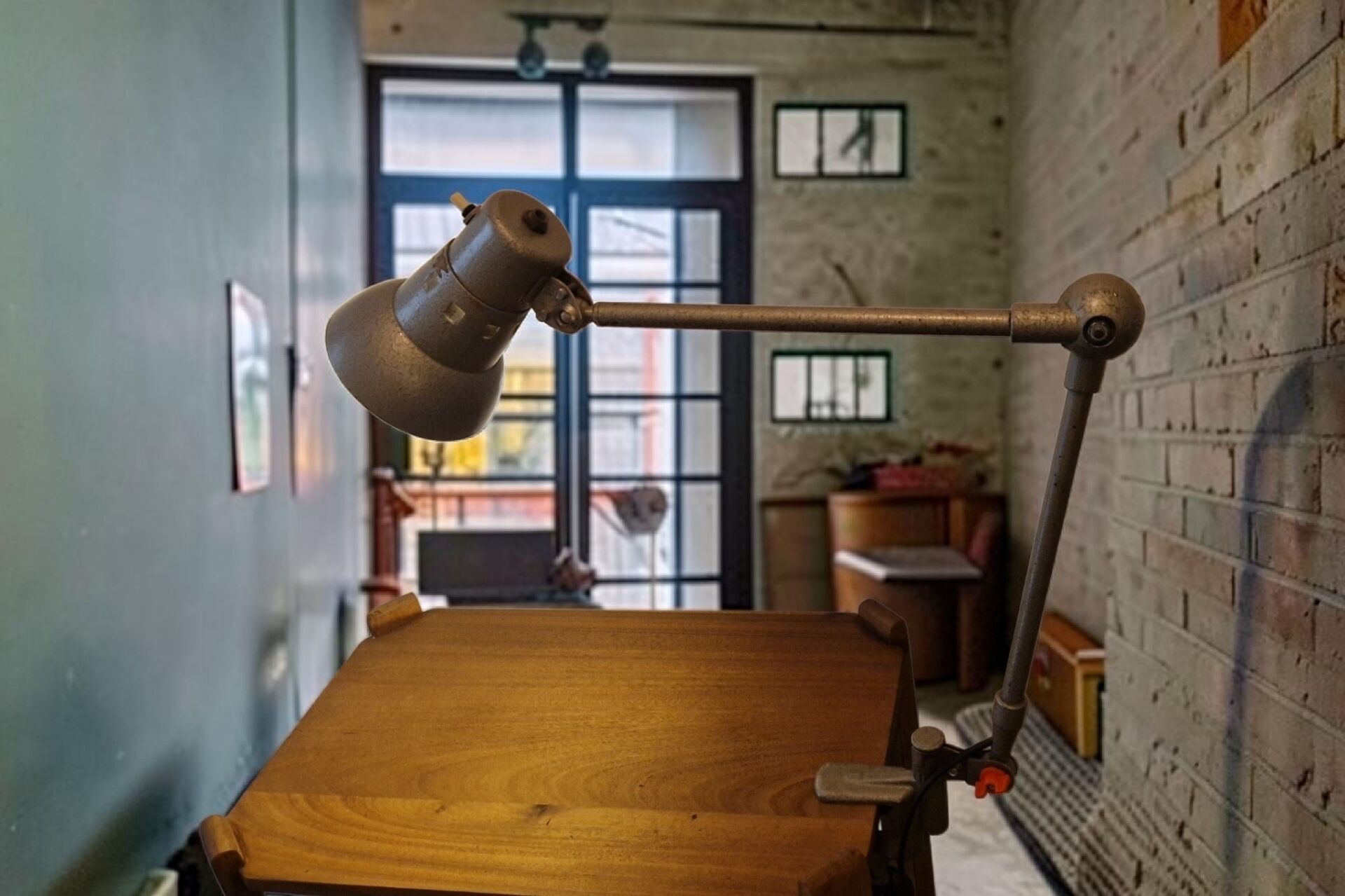 Vintage industrial architect lamp lumina – 1950s/60s