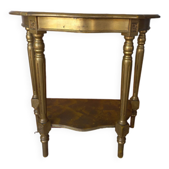 Golden wood console