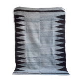 Argentine rug 100% pure wool gray and black