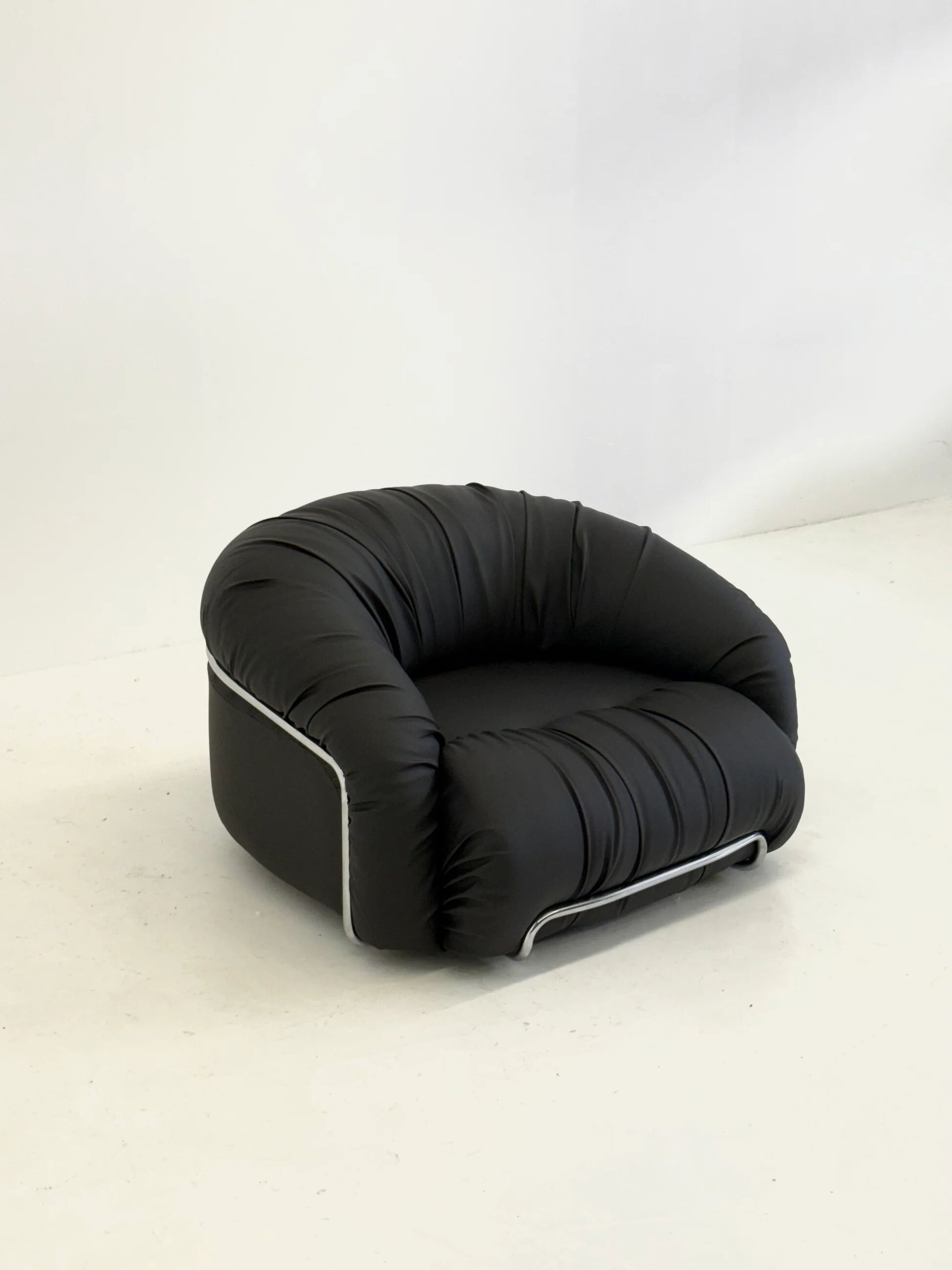 Italian Space Age armchairs in black