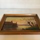 Small autumn landscape painting signed