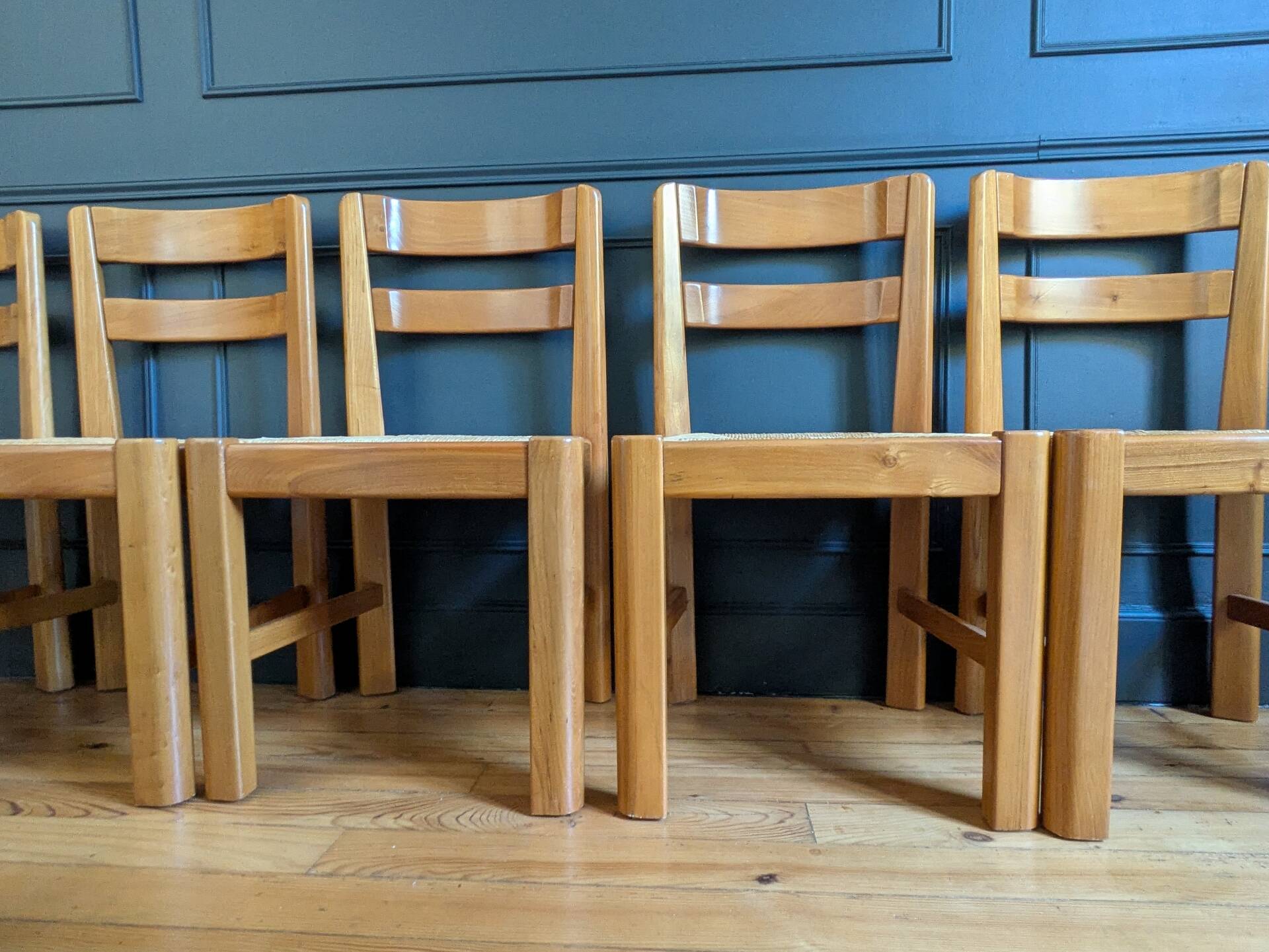 Set of six chairs Maison Regain 1970s/80s