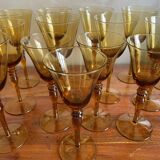 Series of blown glass stemware