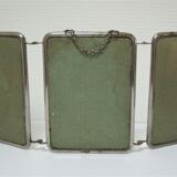 Early 20th century barber triptych mirror  - 19x44cm