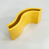 Italian vase in yellow ceramic, 1970