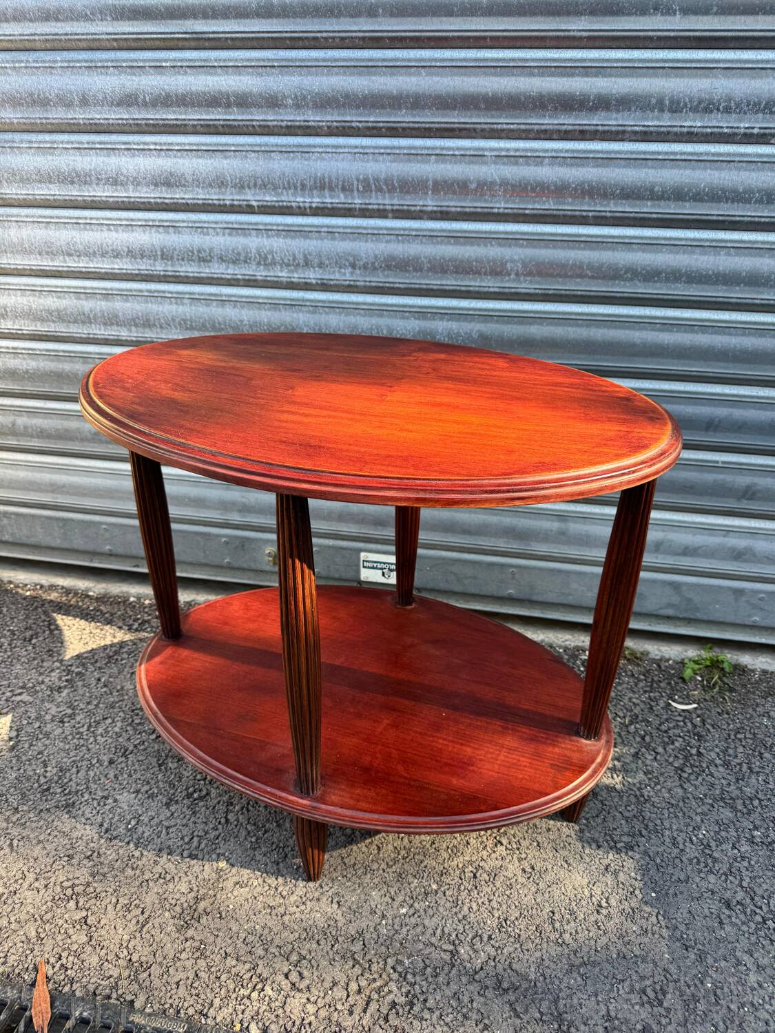 Art Deco coffee table in solid mahogany – 1930s