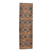 Tapis Kilim persan rouge et vert 3x9, 81x279 cm