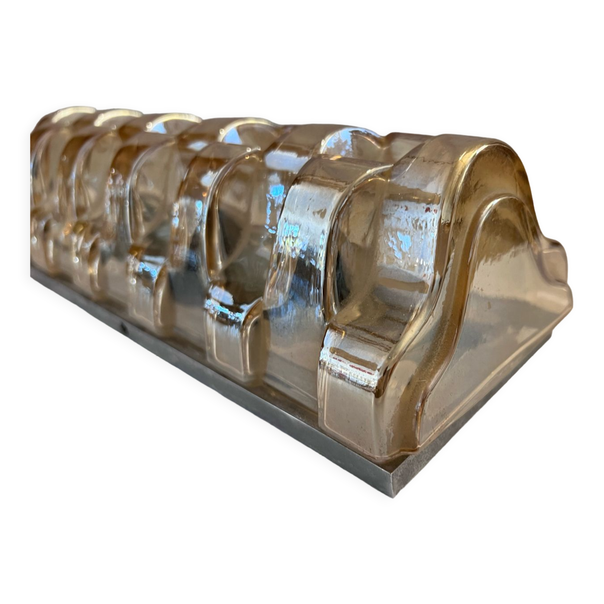 Wall lamp in amber glass 1970