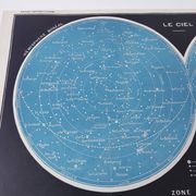 Lithograph plate of the sky, stars and astronomy 1900