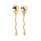 Lot de 2 couverts à salade en laiton