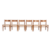 6 chaises de salle à manger Hans J. Wegner CH36 en chêne, années 1970 Danemark